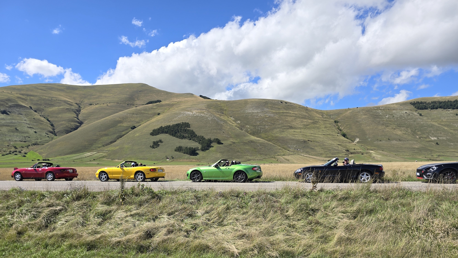 Our MX5 Miata Roadsters in Castelluccio, Italy